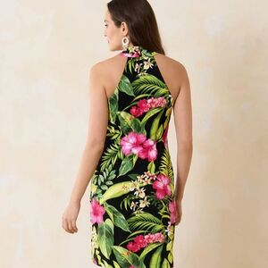 Tommy Bahama Black Floral Halter Dress